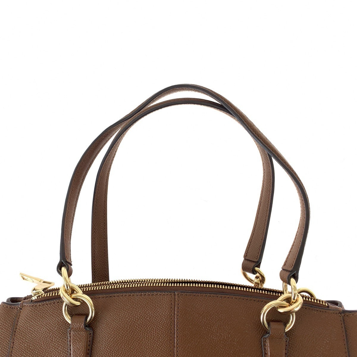 11757
COACH コーチ ミニクリスティ キャリーオール ブラウン ゴールド金具 レザー トートバッグ ショルダーバッグ  レディース