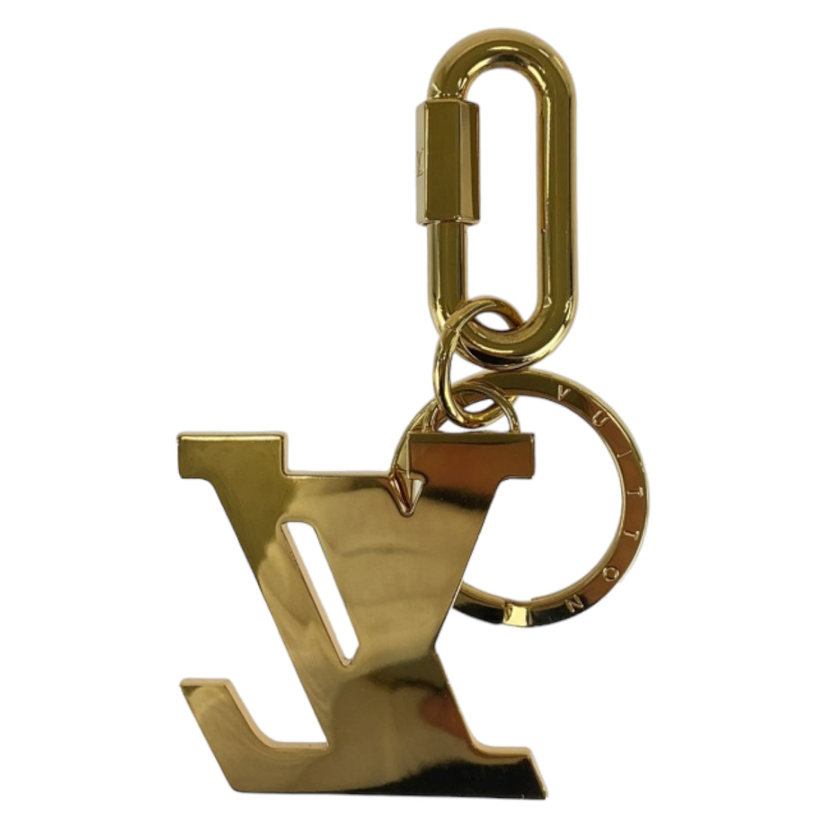 12314
LOUIS VUITTON ルイヴィトン LVロゴ ポルトクレ パープル ゴールド金具 メタル M68298 キーホルダー チャーム  レディース