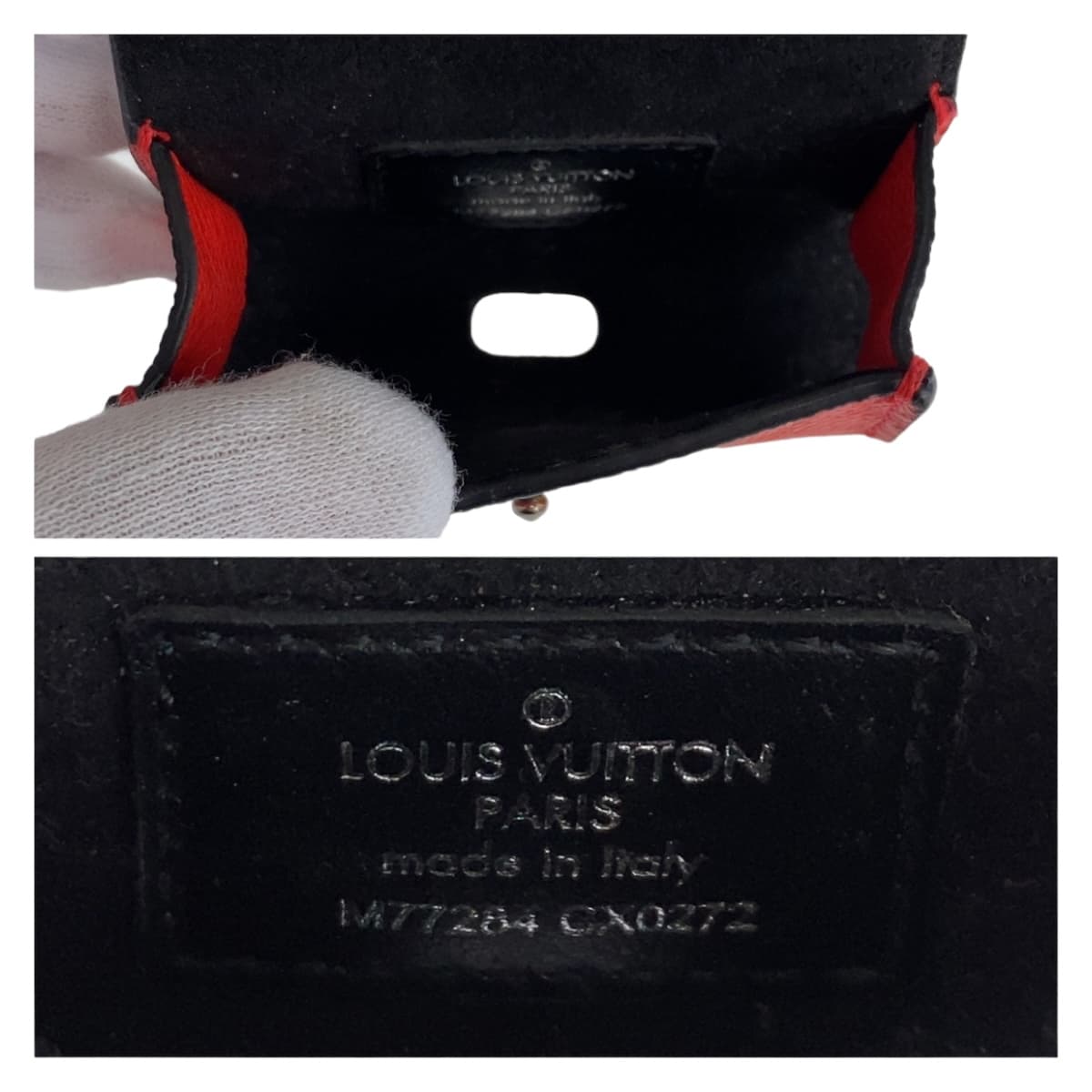 111761
LOUIS VUITTON ルイヴィトン モノグラム AirPods PRO レッド シルバー金具 PVC M77264 エアポッズケース 男女兼用  メンズ