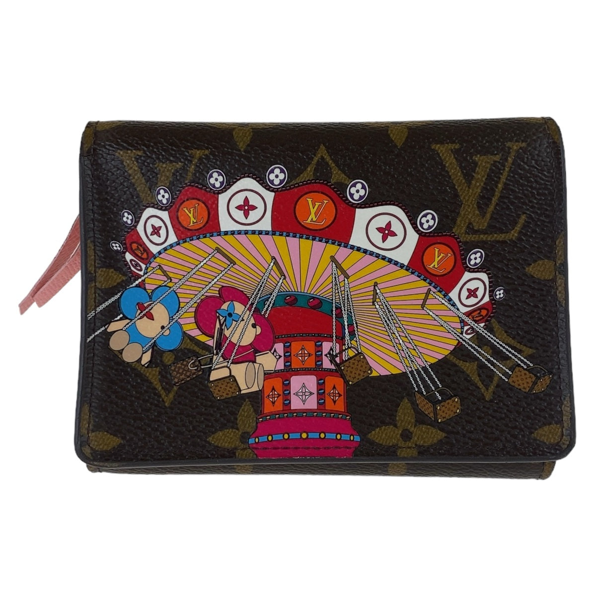 12309
LOUIS VUITTON ルイヴィトン モノグラム ヴィヴィエンヌ ポルトフォイユ ヴィクトリーヌ ブラウン ピンク ゴールド金具 PVC M69754 折財布 コンパクトウォレット  レディース