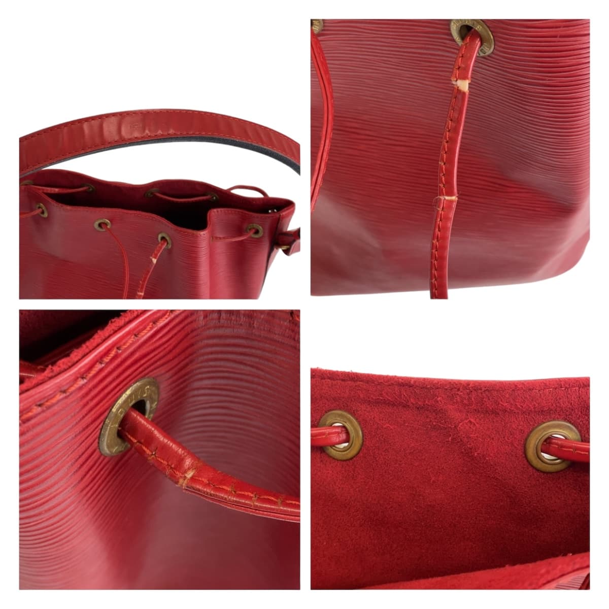 11773
LOUIS VUITTON ルイヴィトン エピ プチノエ レッド ゴールド金具 エピレザー M44107 巾着バッグ ショルダーバッグ  レディース