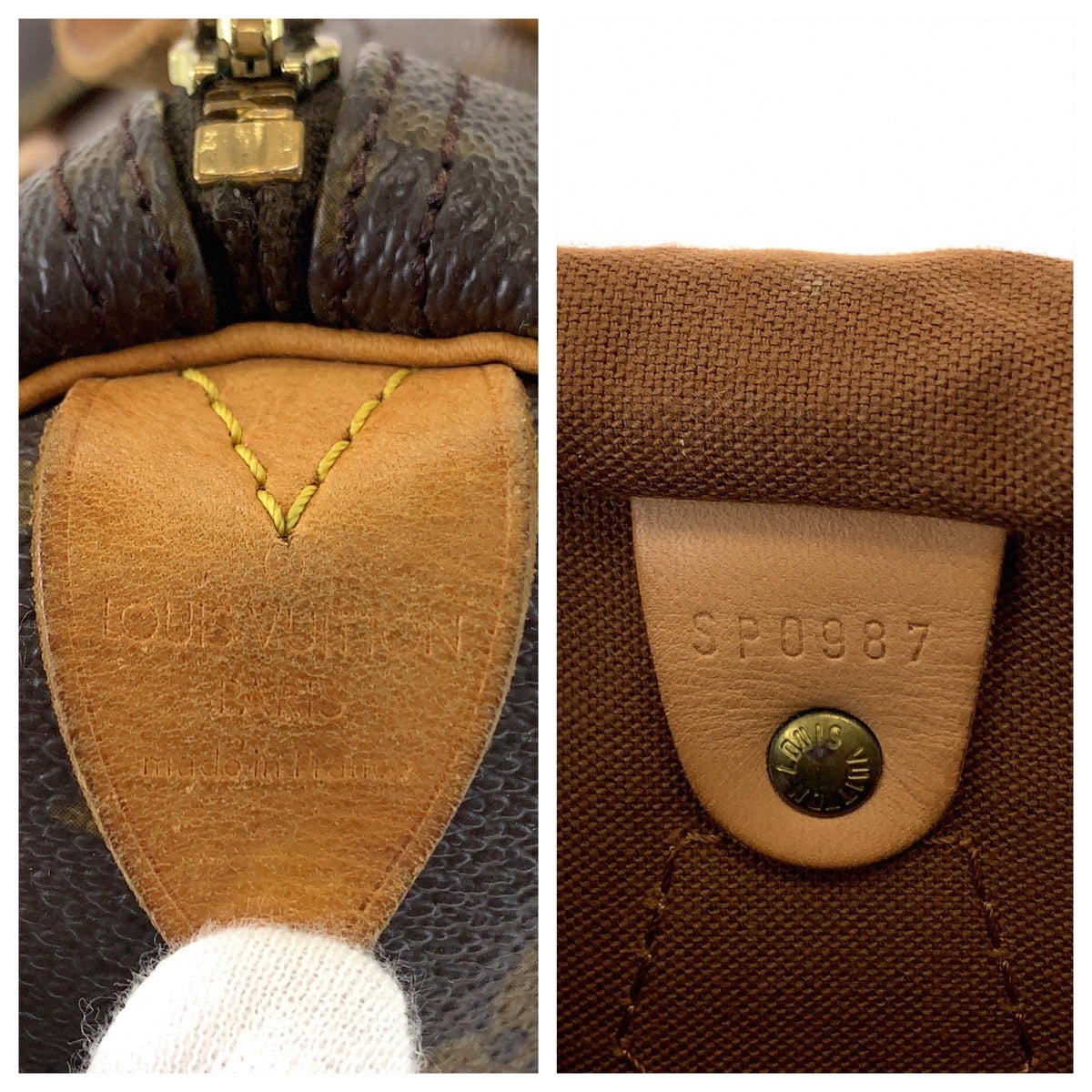 111774
LOUIS VUITTON ルイヴィトン モノグラム スピーディ30 ブラウン ゴールド金具 PVC M41526 ハンドバッグ ボストンバッグ  レディース