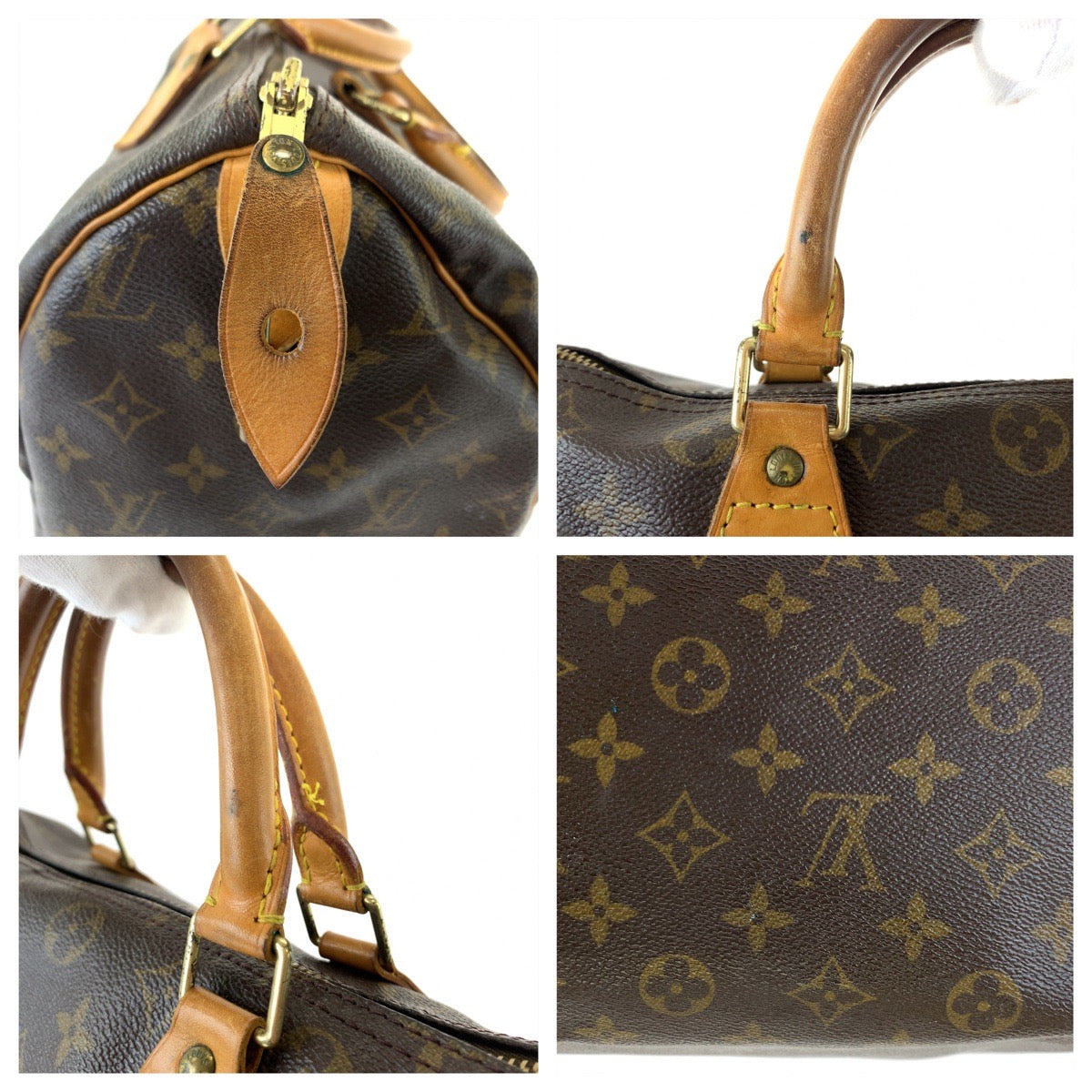 111774
LOUIS VUITTON ルイヴィトン モノグラム スピーディ30 ブラウン ゴールド金具 PVC M41526 ハンドバッグ ボストンバッグ  レディース