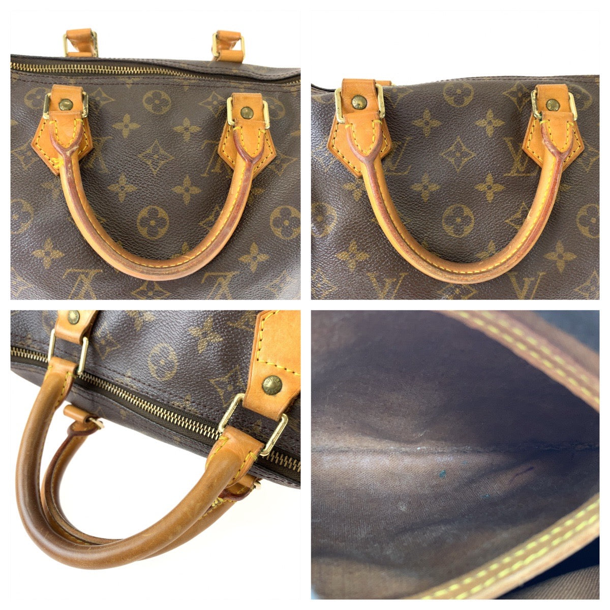 111774
LOUIS VUITTON ルイヴィトン モノグラム スピーディ30 ブラウン ゴールド金具 PVC M41526 ハンドバッグ ボストンバッグ  レディース