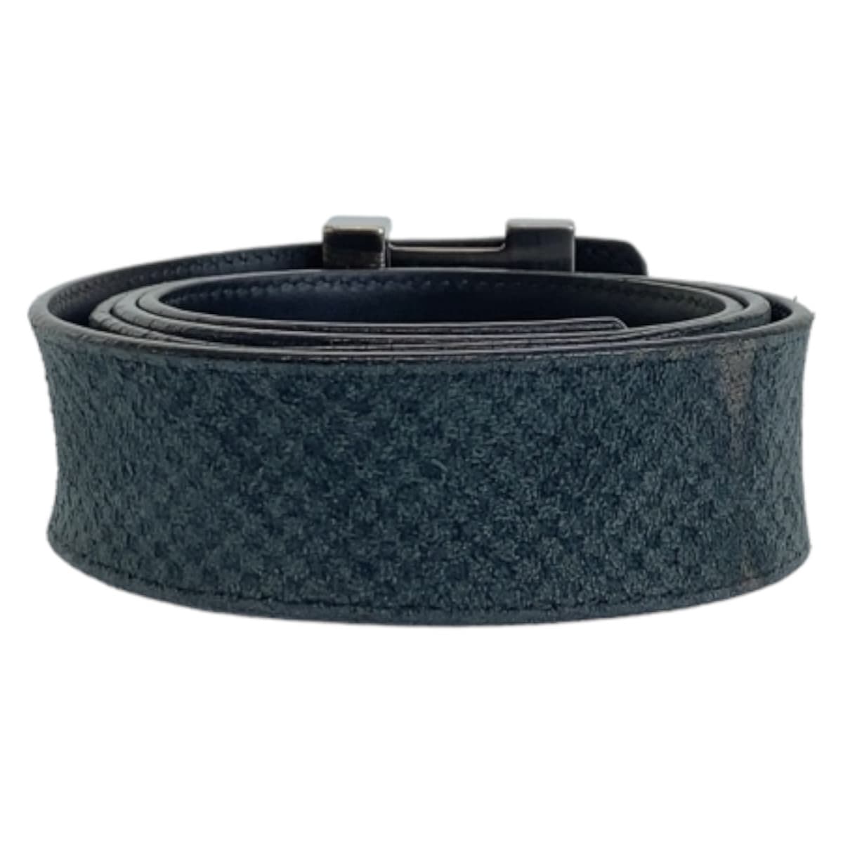 11777
LOUIS VUITTON ルイヴィトン マイクロダミエ サンチュール イニシャル 100cm/40inc グレー ブラック シルバー金具 スウェード / レザー M6857 ベルト  メンズ