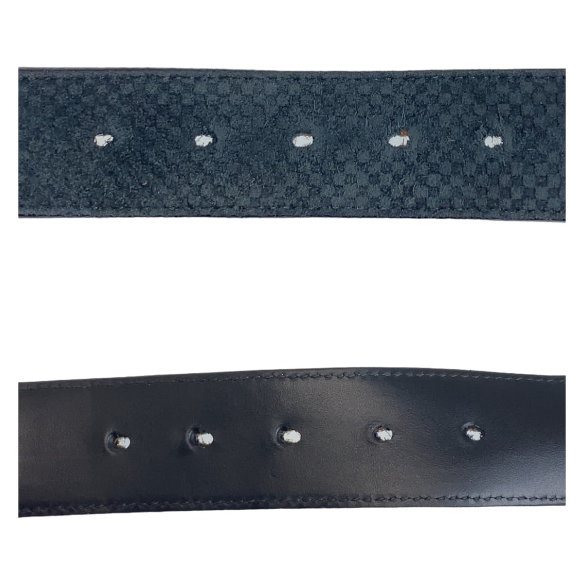 11777
LOUIS VUITTON ルイヴィトン マイクロダミエ サンチュール イニシャル 100cm/40inc グレー ブラック シルバー金具 スウェード / レザー M6857 ベルト  メンズ