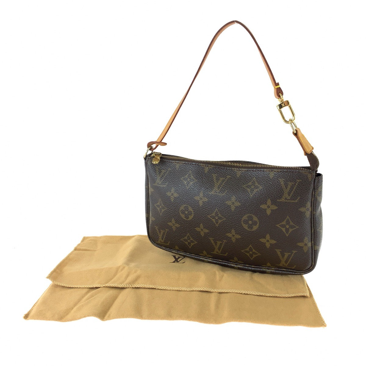 11778
LOUIS VUITTON ルイヴィトン モノグラム アクセポ ブラウン ゴールド金具 PVC M40712 ハンドバッグ アクセサリーポーチ  レディース ABP50