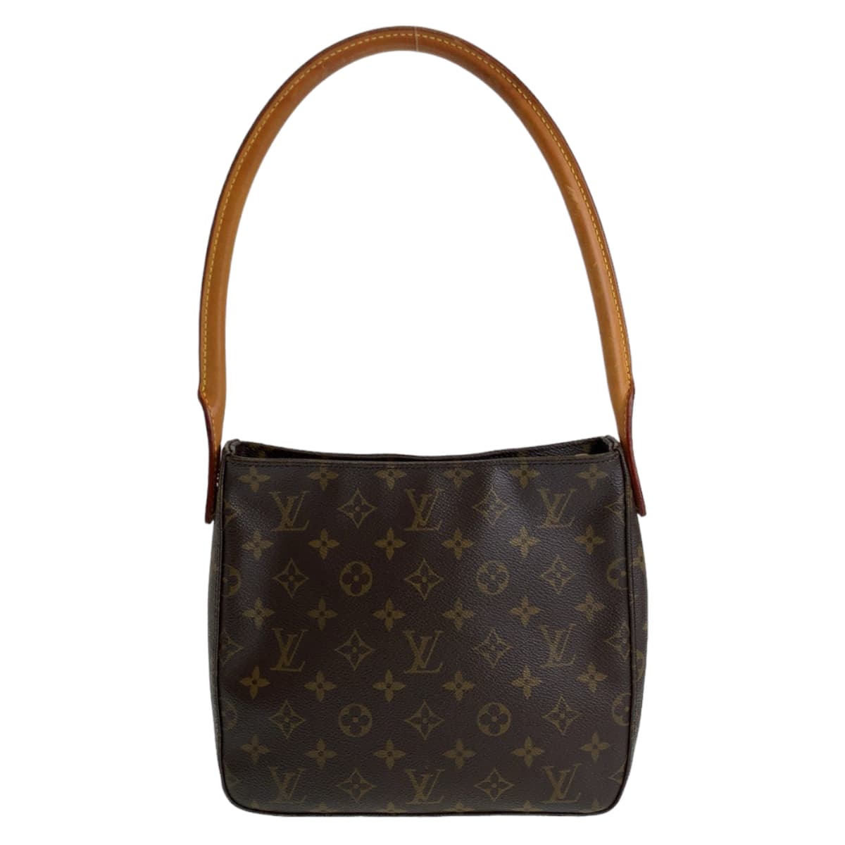 11782
LOUIS VUITTON ルイヴィトン モノグラム ルーピングMM ブラウン ゴールド金具 PVC M51146 ショルダーバッグ  レディース