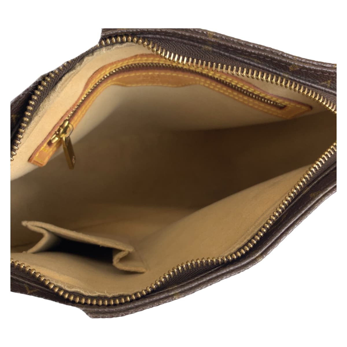 11782
LOUIS VUITTON ルイヴィトン モノグラム ルーピングMM ブラウン ゴールド金具 PVC M51146 ショルダーバッグ  レディース
