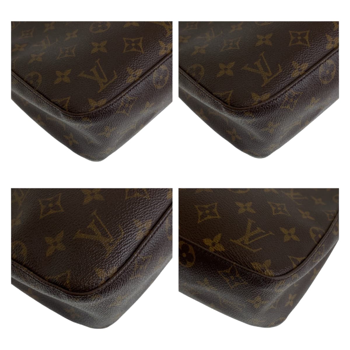 11782
LOUIS VUITTON ルイヴィトン モノグラム ルーピングMM ブラウン ゴールド金具 PVC M51146 ショルダーバッグ  レディース