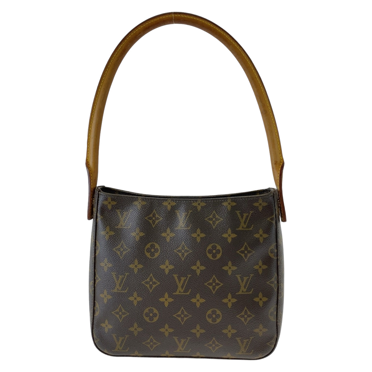 12305
LOUIS VUITTON ルイヴィトン モノグラム ルーピングMM ブラウン ゴールド金具 PVC M51146 ショルダーバッグ  レディース AB50