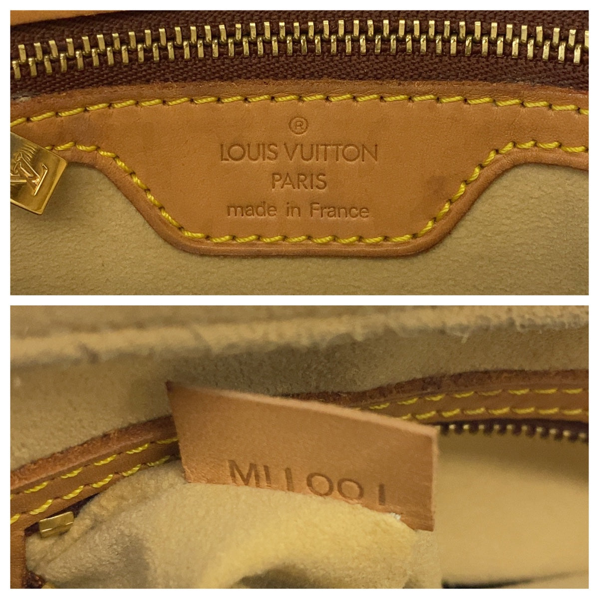 12305
LOUIS VUITTON ルイヴィトン モノグラム ルーピングMM ブラウン ゴールド金具 PVC M51146 ショルダーバッグ  レディース AB50