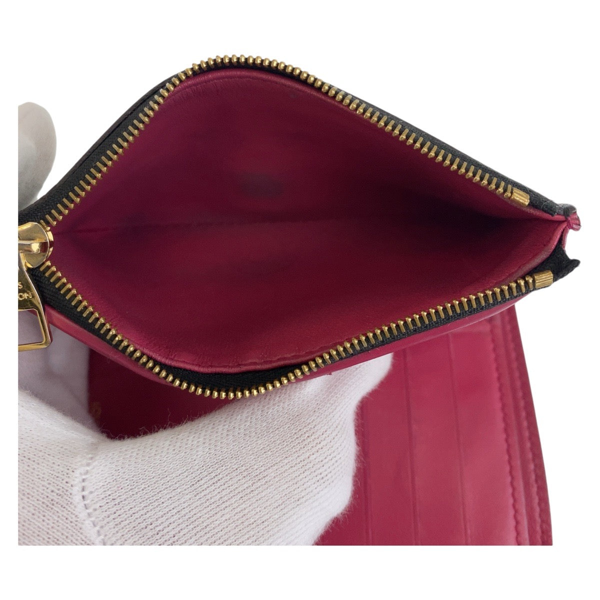 112303
LOUIS VUITTON ルイヴィトン トリヨン ポルトフォイユ カプシーヌ ブラック ピンク ゴールド金具 レザー M61248 折財布 コンパクトウォレット  レディース