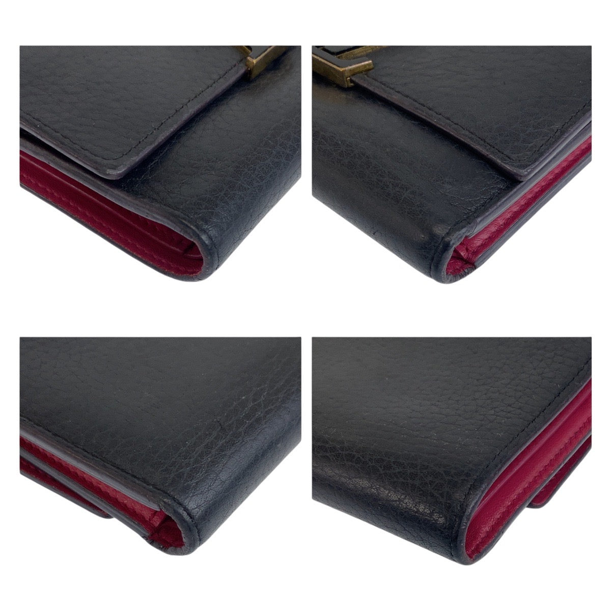 112303
LOUIS VUITTON ルイヴィトン トリヨン ポルトフォイユ カプシーヌ ブラック ピンク ゴールド金具 レザー M61248 折財布 コンパクトウォレット  レディース