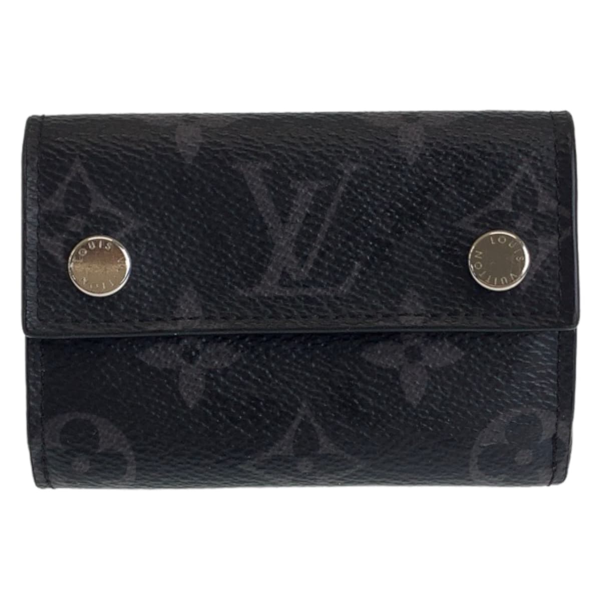 11786
LOUIS VUITTON ルイヴィトン モノグラム エクリプス ディスカバリー ブラック シルバー金具 PVC 折財布 コンパクトウォレット  メンズ