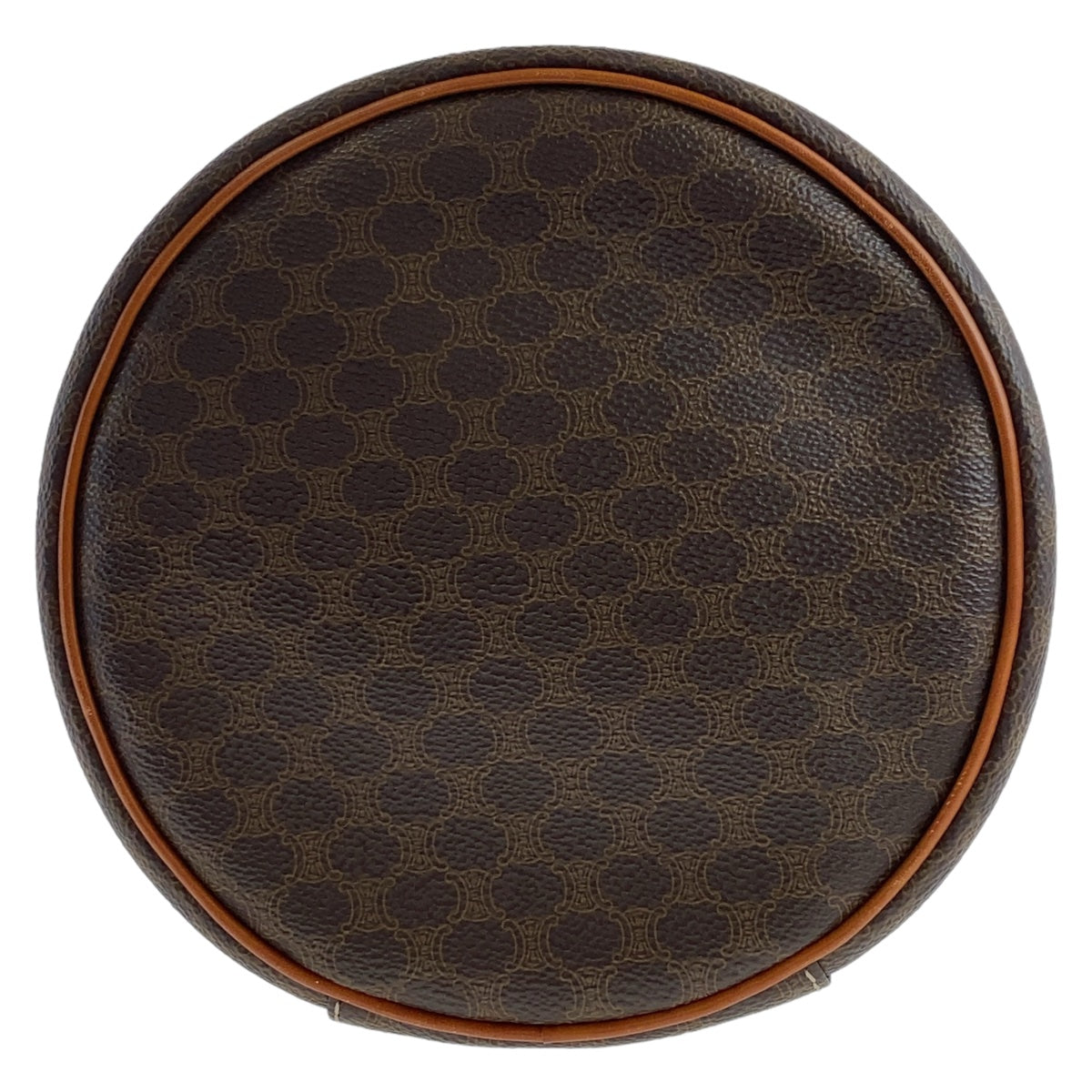 11790
CELINE セリーヌ ヴィンテージ マカダム ブラウン ゴールド金具 PVC / レザー ハンドバッグ バニティバッグ  レディース A46