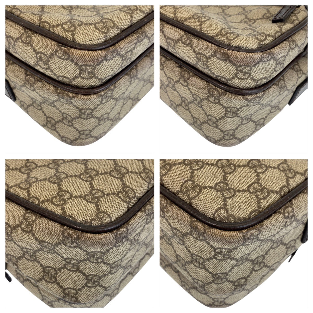 12300
GUCCI グッチ ブラウン シルバー金具 GGスプリームキャンバス / レザー 114531 斜め掛け ショルダーバッグ ポシェット  レディース
