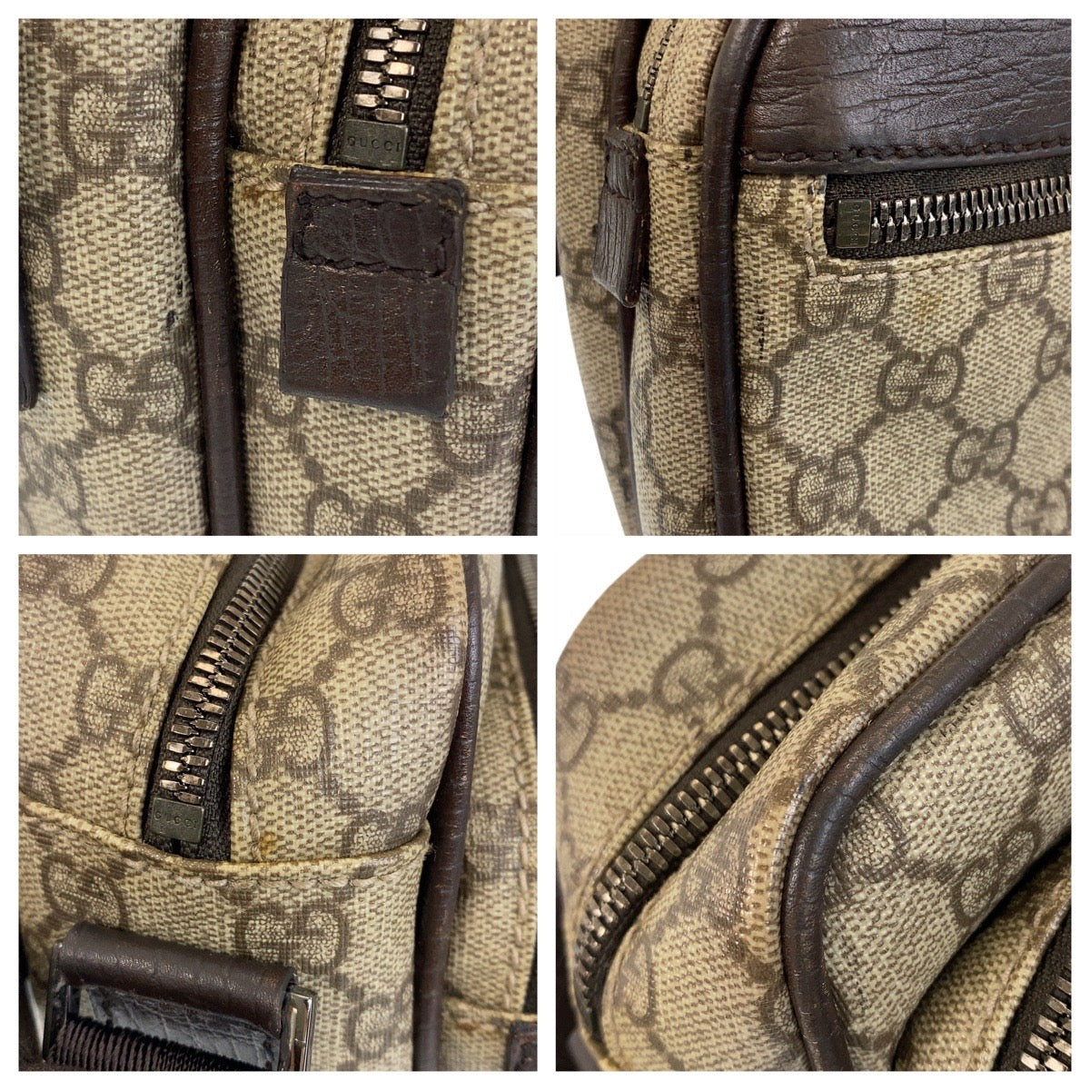 12300
GUCCI グッチ ブラウン シルバー金具 GGスプリームキャンバス / レザー 114531 斜め掛け ショルダーバッグ ポシェット  レディース