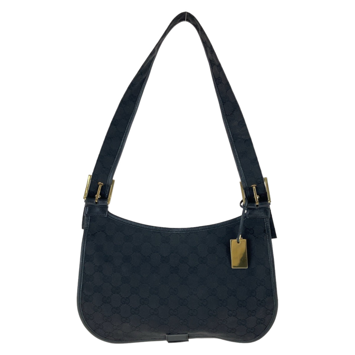112298
GUCCI グッチ GG柄 ブラック 黒 ゴールド金具 GGキャンバス / レザー 90665 斜め掛け ショルダーバッグ メッセンジャーバッグ  レディース