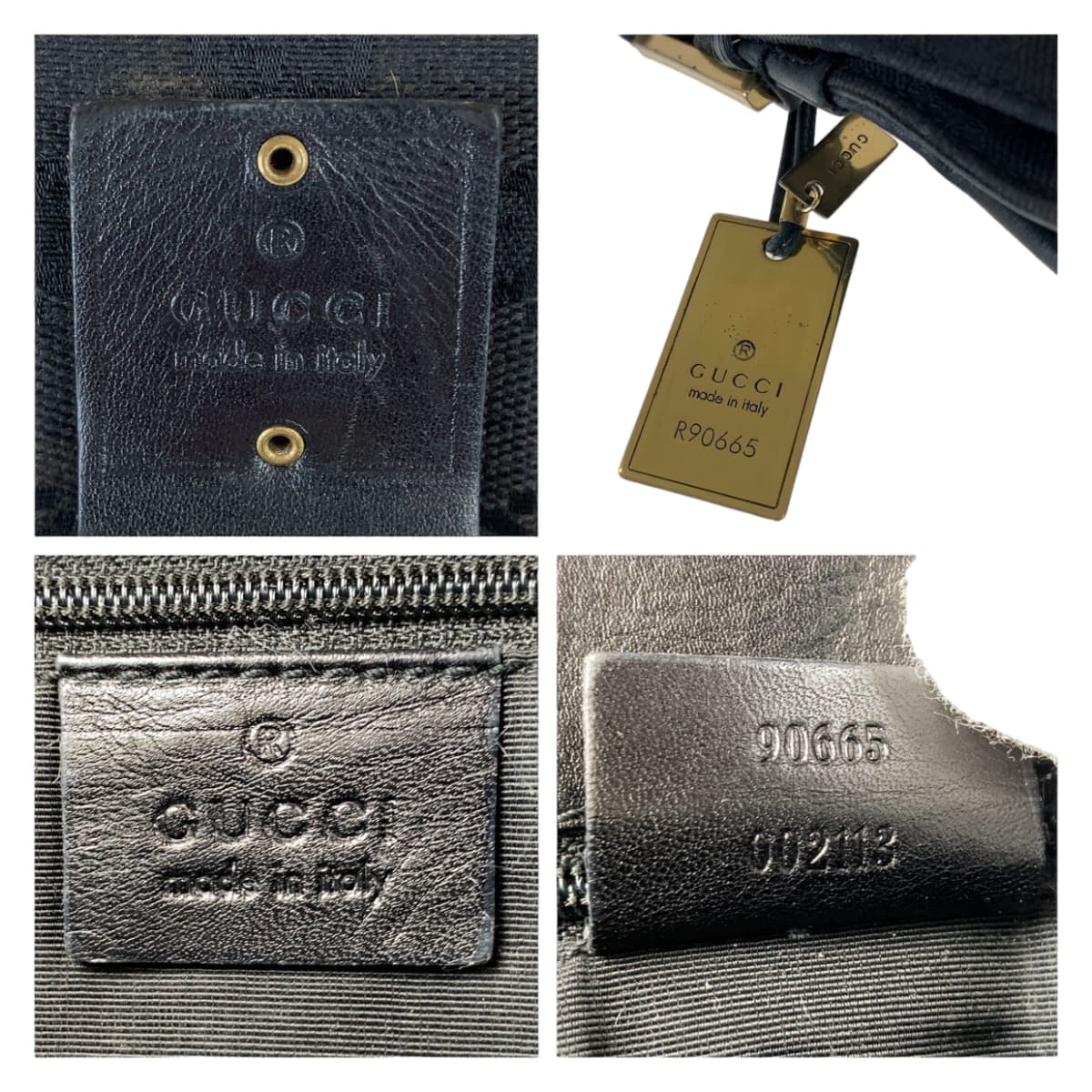 112298
GUCCI グッチ GG柄 ブラック 黒 ゴールド金具 GGキャンバス / レザー 90665 斜め掛け ショルダーバッグ メッセンジャーバッグ  レディース