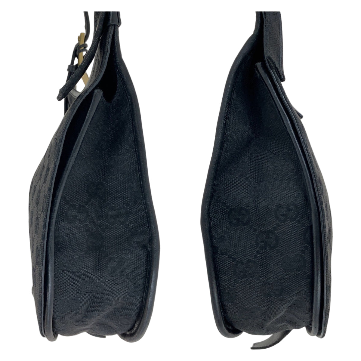 112298
GUCCI グッチ GG柄 ブラック 黒 ゴールド金具 GGキャンバス / レザー 90665 斜め掛け ショルダーバッグ メッセンジャーバッグ  レディース