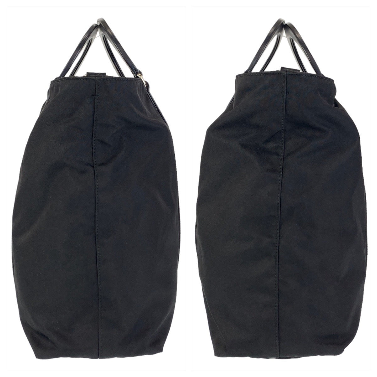 112296
PRADA プラダ テスート 三角ロゴプレート ブラック 黒 シルバー金具 ナイロン / レザー トートバッグ 斜め掛けショルダーバッグ 2way  レディース