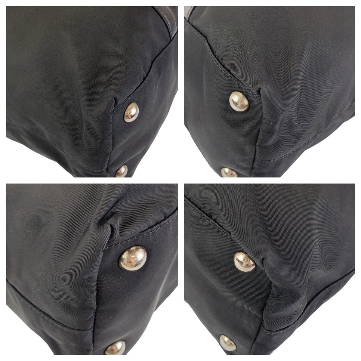 112296
PRADA プラダ テスート 三角ロゴプレート ブラック 黒 シルバー金具 ナイロン / レザー トートバッグ 斜め掛けショルダーバッグ 2way  レディース