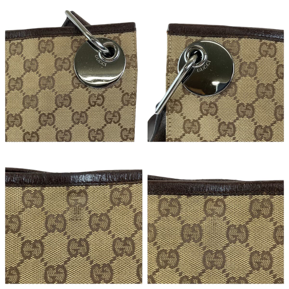 12291
GUCCI グッチ エクリプス ブラウン シルバー金具 GGキャンバス 120841 ショルダーバッグ メッセンジャーバッグ  レディース ABP21