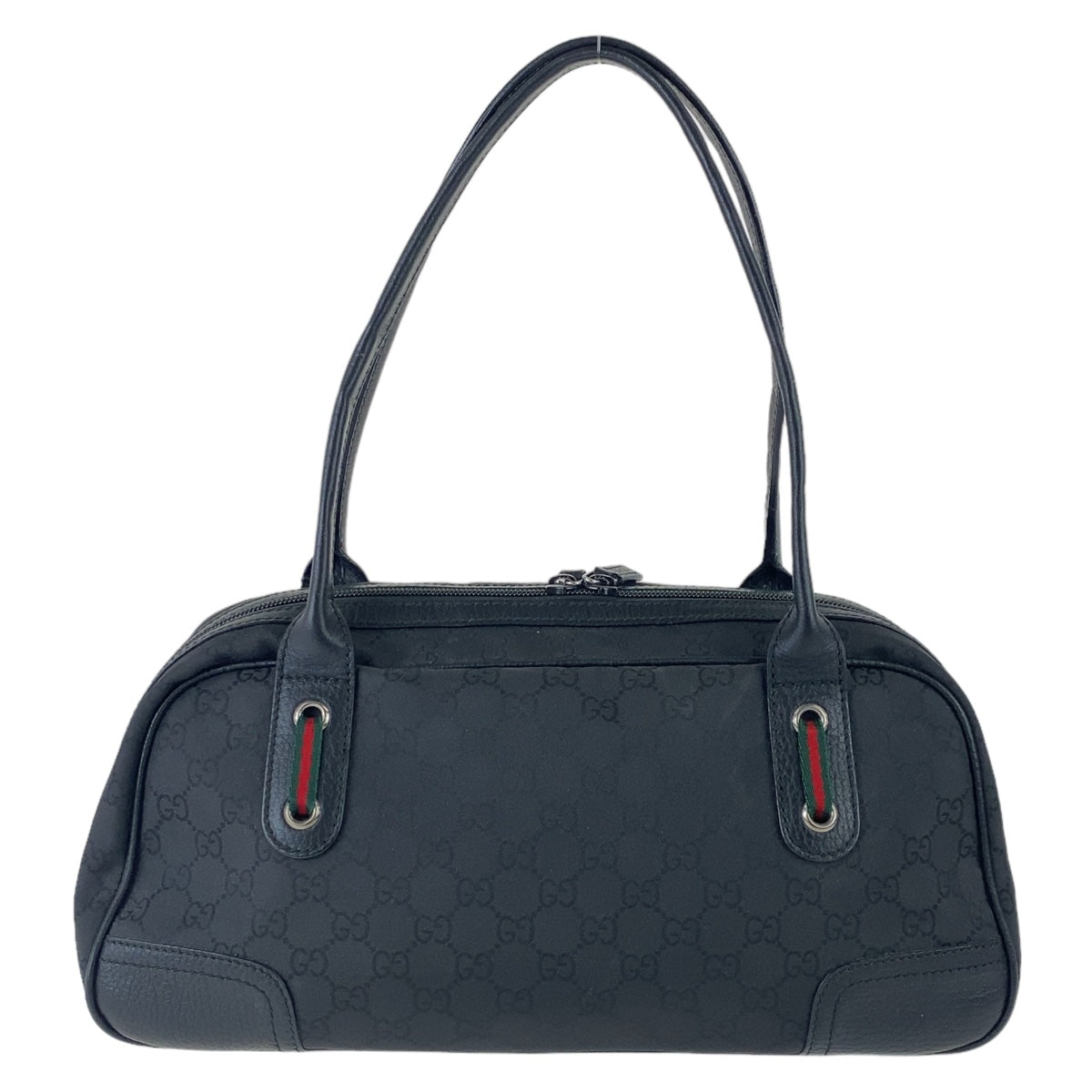 12289
GUCCI グッチ シェリーライン ブラック シルバー金具 ナイロン / レザー 293594 ショルダーバッグ ハンドバッグ  レディース ABP32