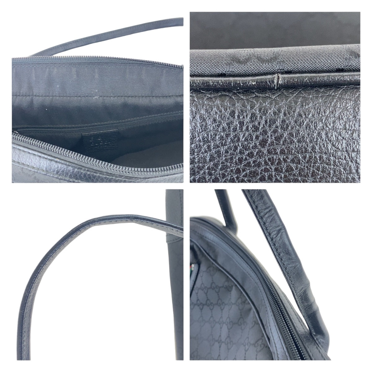 12289
GUCCI グッチ シェリーライン ブラック シルバー金具 ナイロン / レザー 293594 ショルダーバッグ ハンドバッグ  レディース ABP32