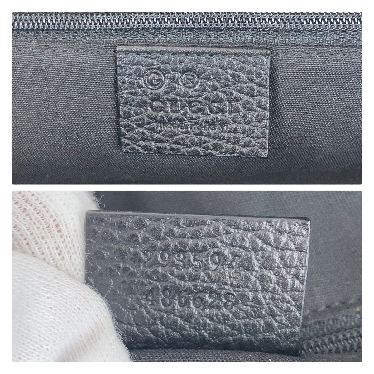 12289
GUCCI グッチ シェリーライン ブラック シルバー金具 ナイロン / レザー 293594 ショルダーバッグ ハンドバッグ  レディース ABP32