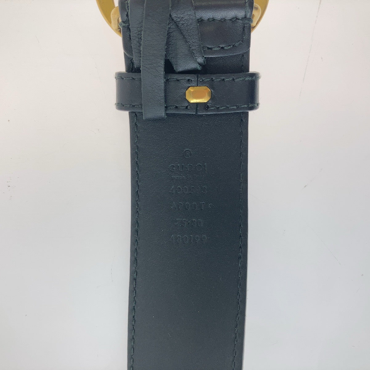 11795
GUCCI グッチ GGマーモント 75cm/30インチ 男女兼用 ブラック ゴールド金具 レザー 400593 ベルト  メンズ AB34