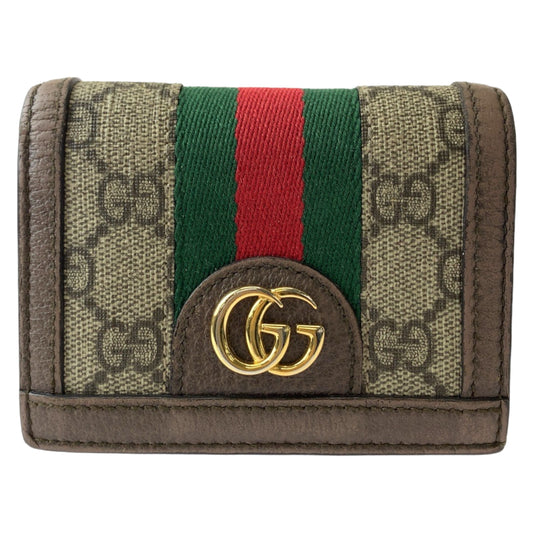 111797
GUCCI グッチ オフィディア マーモント シェリーライン ブラウン ゴールド金具 GGスプリームキャンバス 523155 折財布 コンパクトウォレット  メンズ