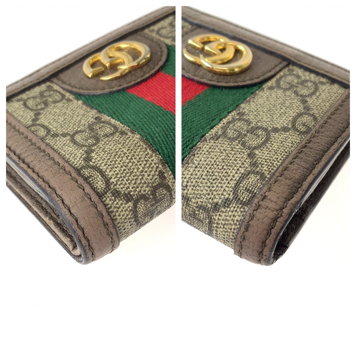 111797
GUCCI グッチ オフィディア マーモント シェリーライン ブラウン ゴールド金具 GGスプリームキャンバス 523155 折財布 コンパクトウォレット  メンズ