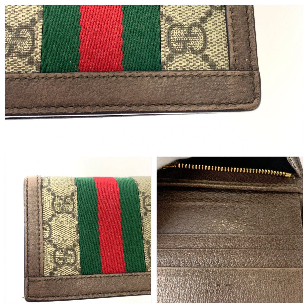 111797
GUCCI グッチ オフィディア マーモント シェリーライン ブラウン ゴールド金具 GGスプリームキャンバス 523155 折財布 コンパクトウォレット  メンズ