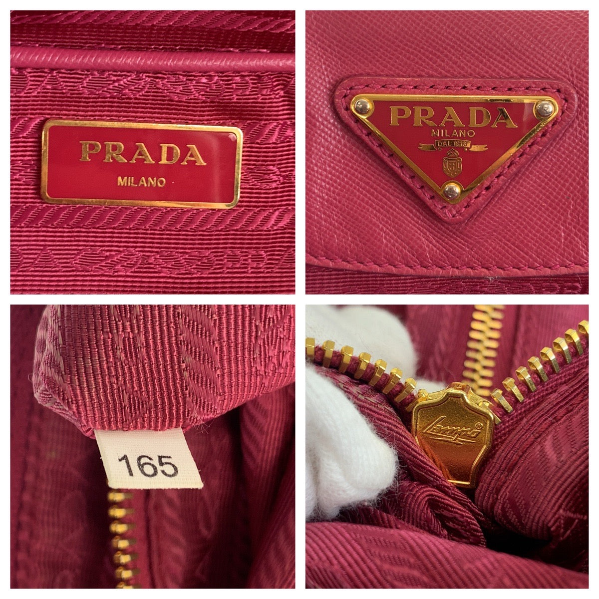 12288
PRADA プラダ サフィアーノ イビスコ ピンク ゴールド金具 レザー / ナイロン BN2106 トートバッグ ショルダーバッグ ハンドバッグ  レディース
