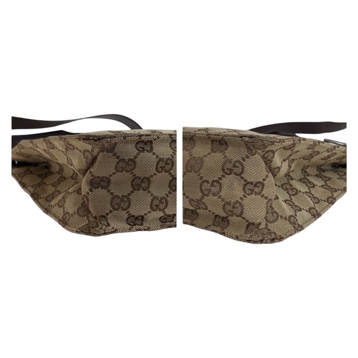 12895
GUCCI グッチ ブラウン シルバー金具 / GGキャンバス / レザー 120841 ショルダーバッグ ポシェット  レディース
