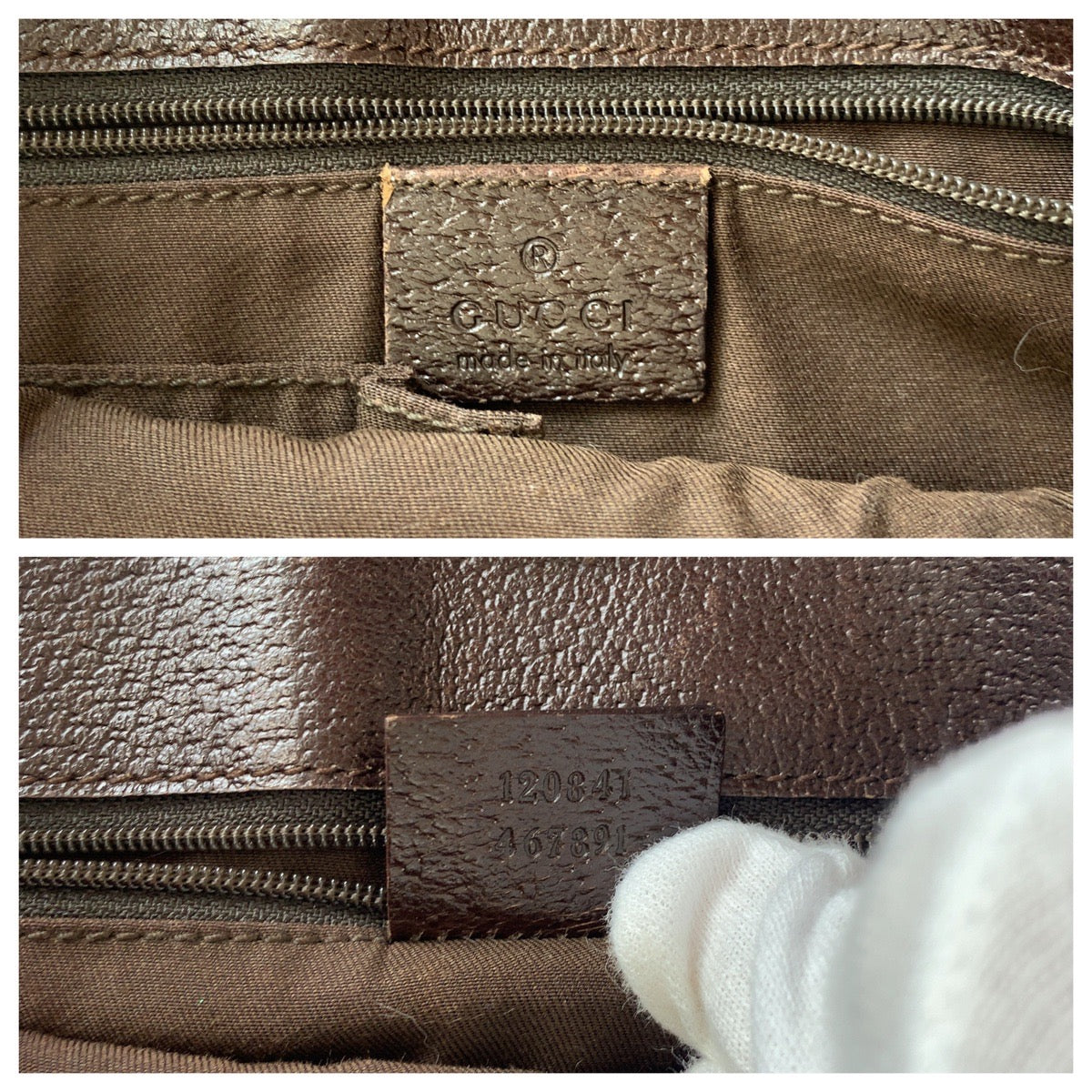 12895
GUCCI グッチ ブラウン シルバー金具 / GGキャンバス / レザー 120841 ショルダーバッグ ポシェット  レディース