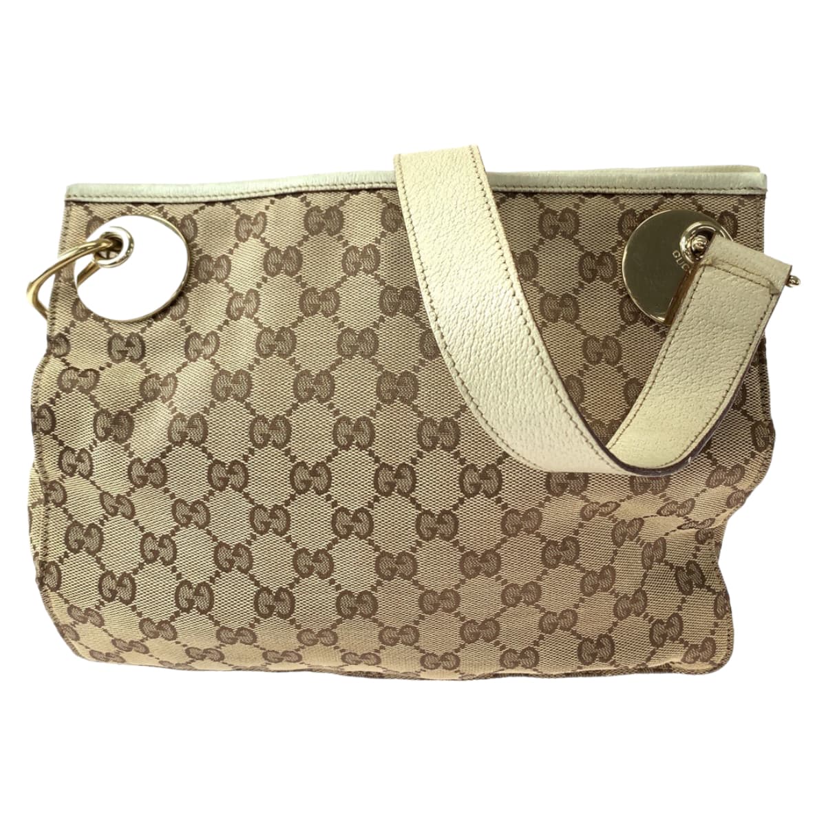 11821
GUCCI グッチ ブラウン ベージュ ゴールド金具 GGキャンバス 120841 ショルダーバッグ 斜め掛け メッセンジャーバッグ  レディース ABP28