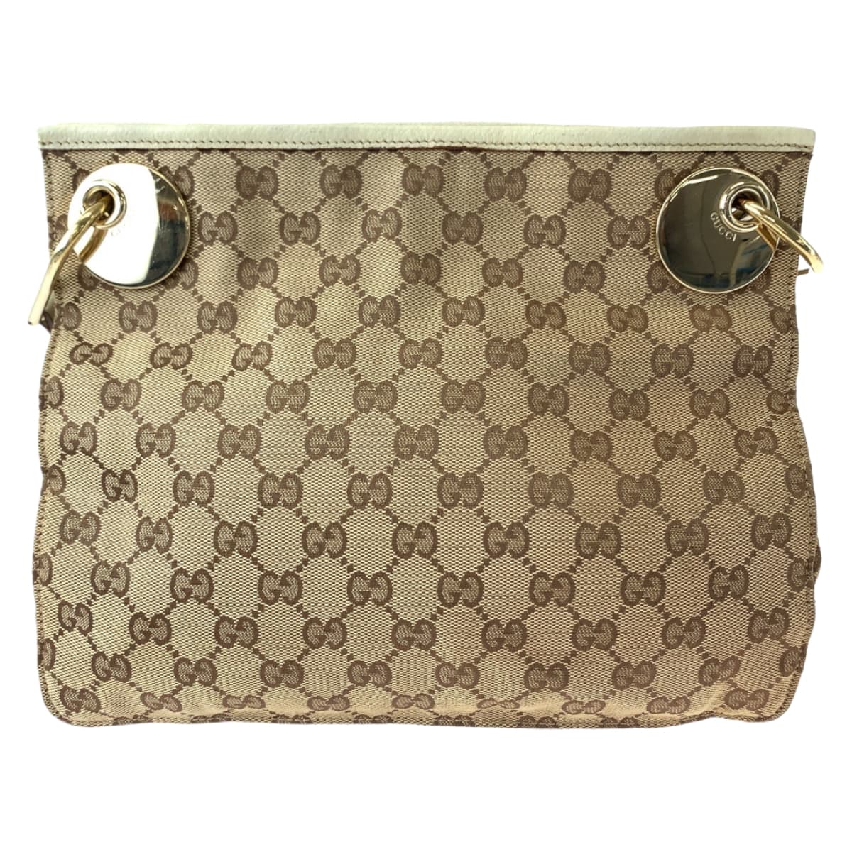 11821
GUCCI グッチ ブラウン ベージュ ゴールド金具 GGキャンバス 120841 ショルダーバッグ 斜め掛け メッセンジャーバッグ  レディース ABP28