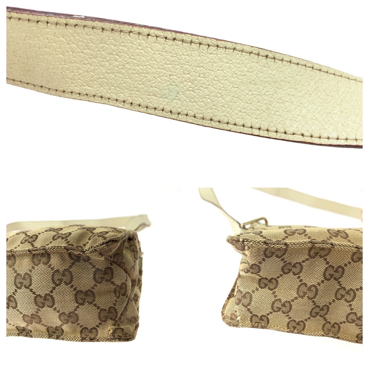 11821
GUCCI グッチ ブラウン ベージュ ゴールド金具 GGキャンバス 120841 ショルダーバッグ 斜め掛け メッセンジャーバッグ  レディース ABP28