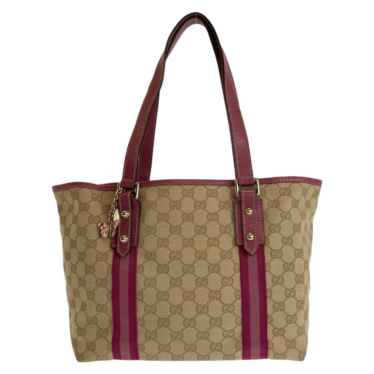 12282
GUCCI グッチ シェリー GG柄 ベージュ ピンク ゴールド金具 GGキャンバス / レザー 137396 トートバッグ ハンドバッグ ショルダーバッグ  レディース