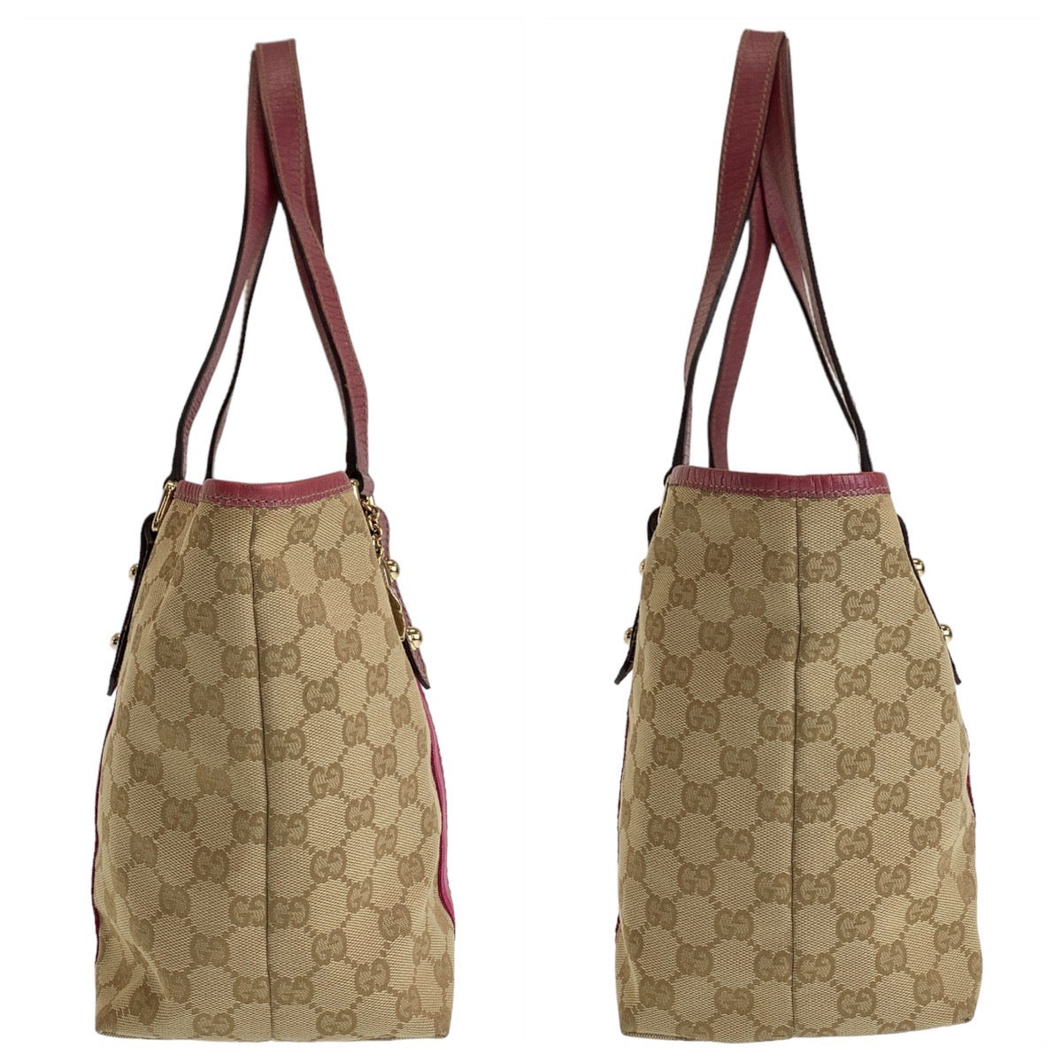 12282
GUCCI グッチ シェリー GG柄 ベージュ ピンク ゴールド金具 GGキャンバス / レザー 137396 トートバッグ ハンドバッグ ショルダーバッグ  レディース
