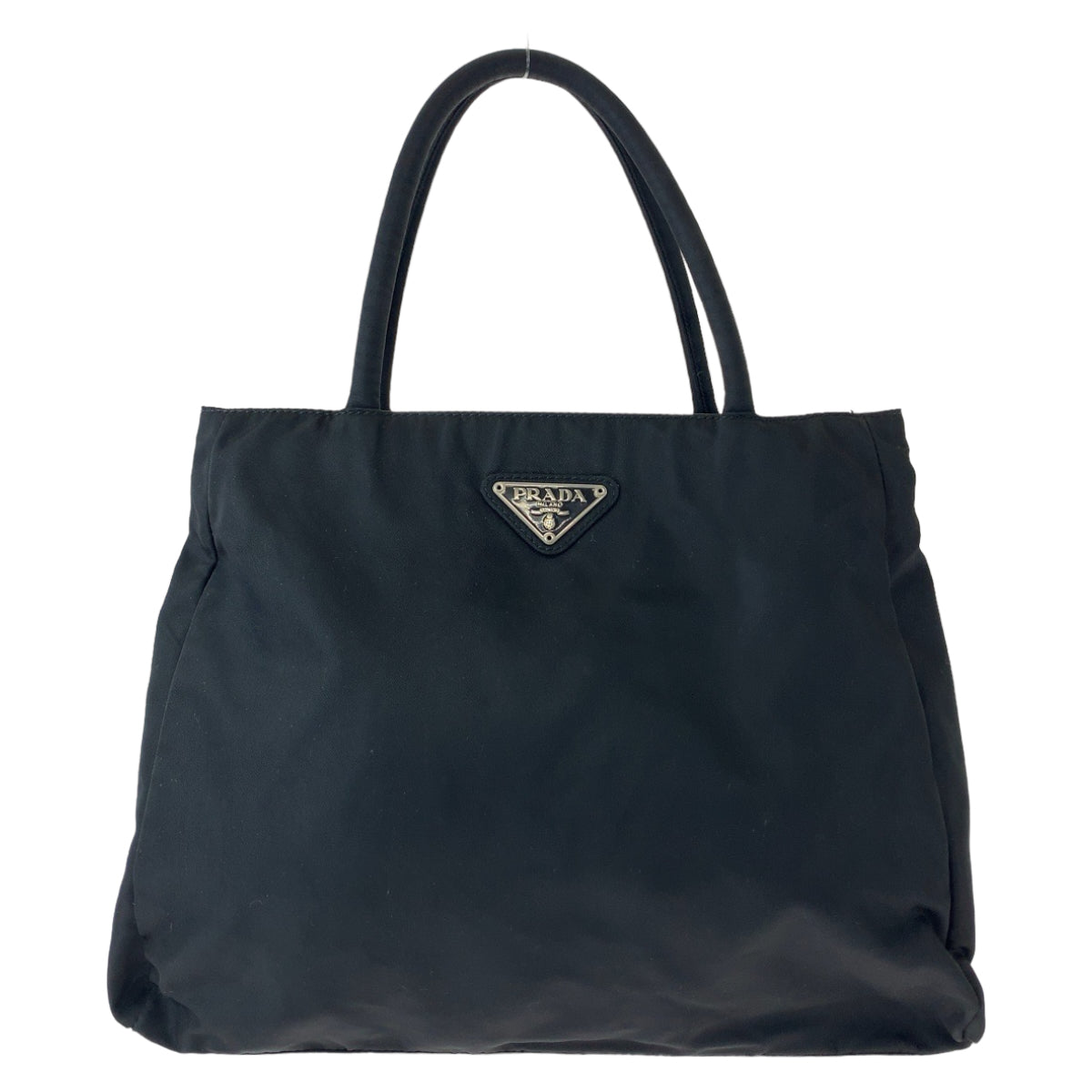 111815
PRADA プラダ テスート 三角ロゴプレート ブラック 黒 シルバー金具 ナイロン トートバッグ ハンドバッグ  レディース