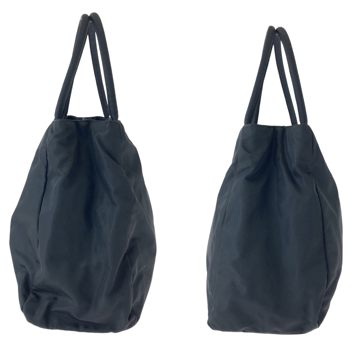 111815
PRADA プラダ テスート 三角ロゴプレート ブラック 黒 シルバー金具 ナイロン トートバッグ ハンドバッグ  レディース