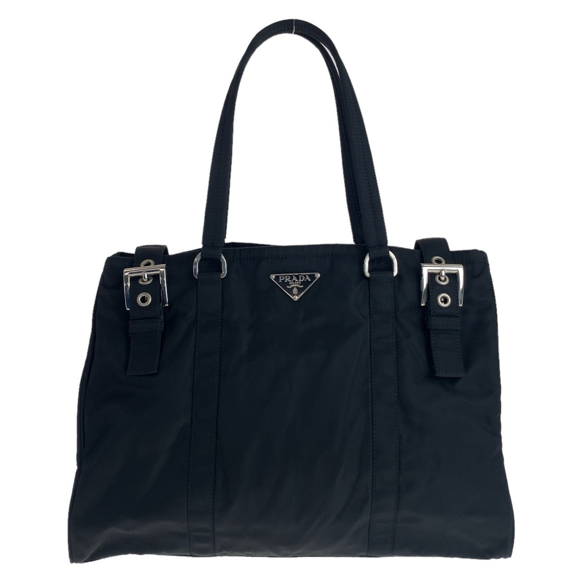 11816
PRADA プラダ テスート 三角ロゴプレート ブラック 黒 シルバー金具 ナイロン トートバッグ ショルダーバッグ ビジネスバッグ  メンズ