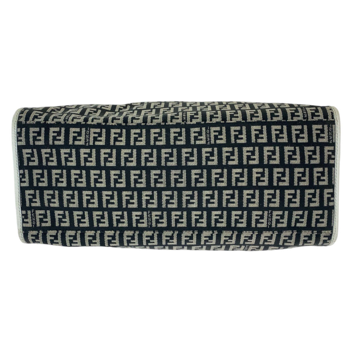 FENDI フェンディ ズッキーノ グレー ホワイト ゴールド金具 キャンバス 8BH153 トートバッグ ハンドバッグ  レディース