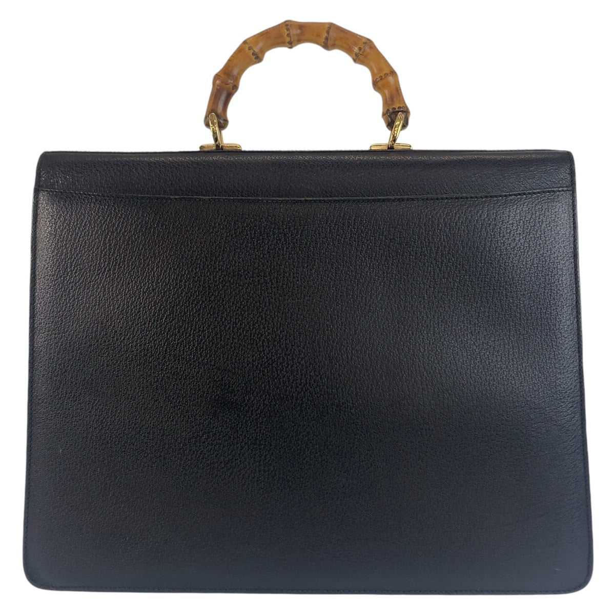 12277
GUCCI グッチ ヴィンテージ バンブー オールドグッチ ブラック 黒 ゴールド金具 レザー 015.1046.3304 ビジネスバッグ ブリーフケース A4対応  メンズ ABP42