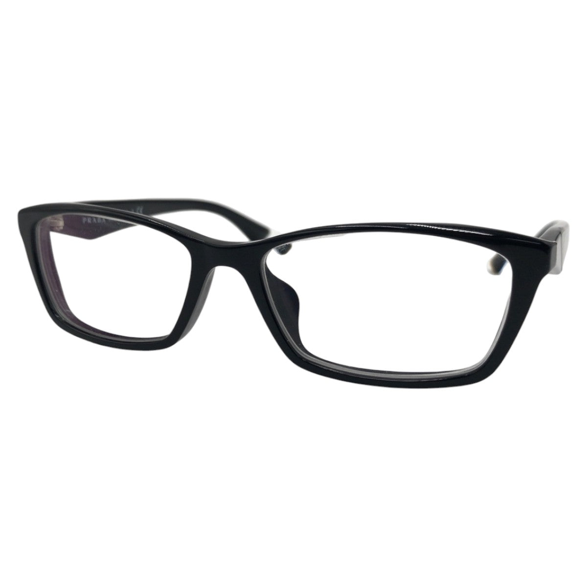 PRADA Prada Triangle Logo Black Plastic VPR20R 5316 1AB 1O1 140 Glasses Eyeglass Frames Women's