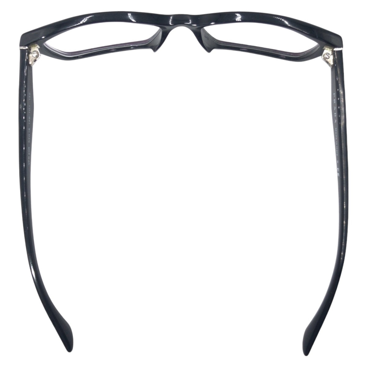 PRADA Prada Triangle Logo Black Plastic VPR20R 5316 1AB 1O1 140 Glasses Eyeglass Frames Women's